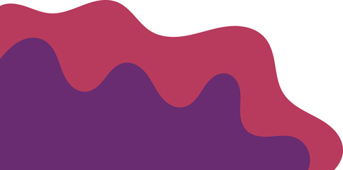 maroon purple wavy corner. fluid corner illustration
