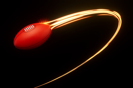 Aussie Rules Sports Ball Light Trail