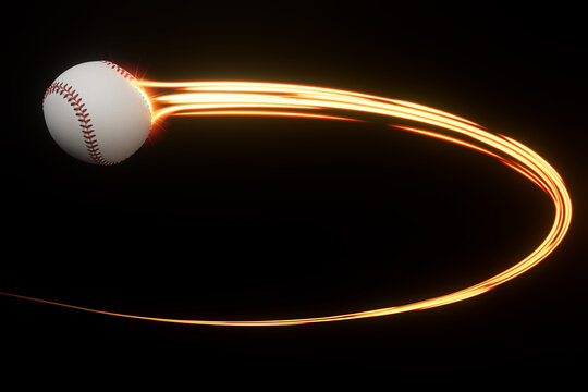 Baseball Sports Ball Light Trail
