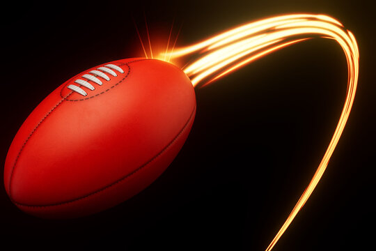 Aussie Rules Sports Ball Light Trail