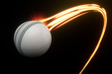 Cricket Sports Ball Light Trail