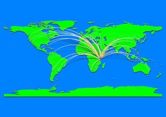 Naklejka premium Vibrant Korogwe, Tanzania map - Export concept map for Korogwe, Tanzania on World map. Suitable for export concepts. File is suitable for digital editing and prints of all sizes.