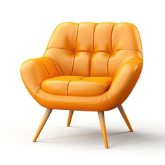Modern armchair isolated. Illustration AI Generative.