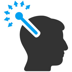 Brain idea symbol icon vector image. Illustration of the creative intelligence think design image.