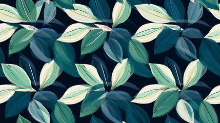 pattern combining geometric shapes with floral elements