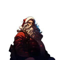 santa claus with bag of gifts
