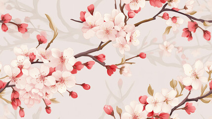 pattern capturing the beauty of Japanese cherry blossoms