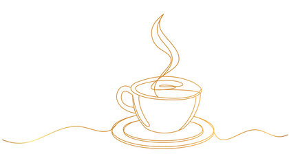 coffee cup line art style vector eps 10