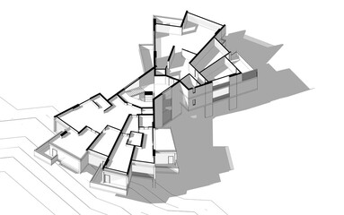 background with houses