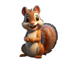 Naklejka premium squirrel with acorn, PNG transparent background