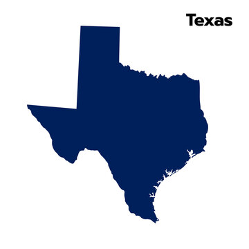 Texas map with USA flag. USA map
