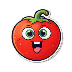 Fototapeta premium funny tomato cartoon, Transparent background