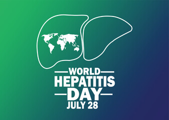 World Hepatitis Day Vector illustration. July 28. Holiday concept. Template for background, banner, card, poster with text inscription.