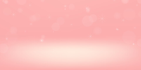 Fototapeta premium Soft pink studio background with shining star. Graphic art design. For backdrop, wallpaper, background. Vector illustration.