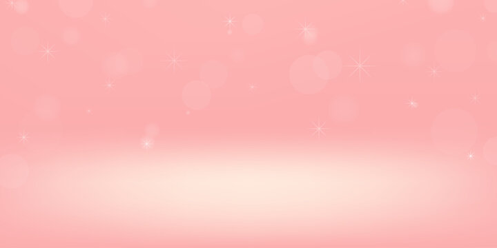 Soft pink studio background with shining star. Graphic art design. For backdrop, wallpaper, background. Vector illustration.