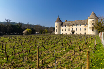 Fototapeta na wymiar Savigny-les-Beaune castle (Chateau de Savigny-les-Beaune), Cote de Nuits, Burgundy, France