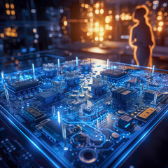 Obraz premium AI's Impact on Digital Advertising The Shaping of a High-Level Concept