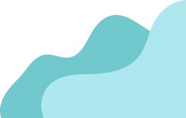 teal wavy corner. fluid corner illustration suitable for background, layout, banner.