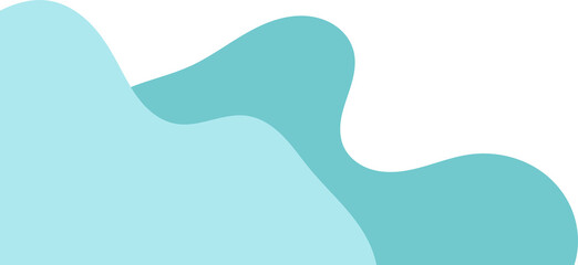 teal wavy corner. fluid corner illustration suitable for background, layout, banner.