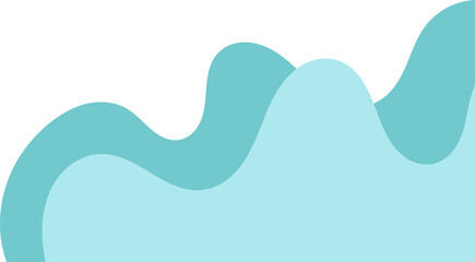 teal wavy corner. fluid corner illustration suitable for background, layout, banner.