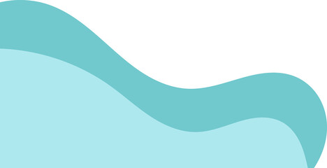 teal wavy corner. fluid corner illustration suitable for background, layout, banner.