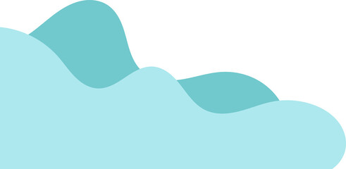 teal wavy corner. fluid corner illustration suitable for background, layout, banner.