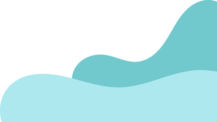 teal wavy corner. fluid corner illustration suitable for background, layout, banner.