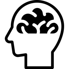 Brain idea symbol icon vector image. Illustration of the creative intelligence think design image