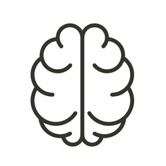 Brain idea symbol icon vector image. Illustration of the creative intelligence think design image