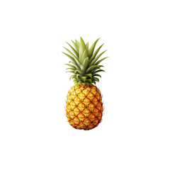 Pineapple isolated on transparent background. Food theme.