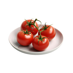 tomatos served on top white plate 