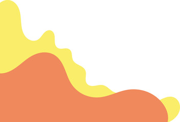 yellow orange wavy corner. fluid corner illustration suitable for background, layout, banner.