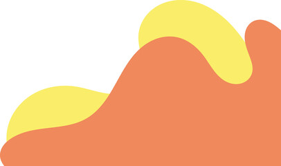 yellow orange wavy corner. fluid corner illustration suitable for background, layout, banner.