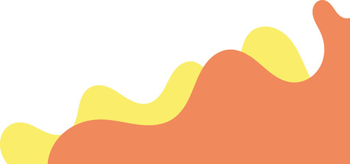 yellow orange wavy corner. fluid corner illustration suitable for background, layout, banner.