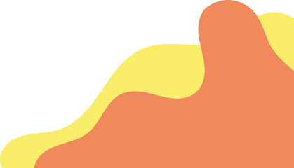 yellow orange wavy corner. fluid corner illustration suitable for background, layout, banner.