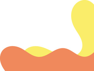 yellow orange wavy corner. fluid corner illustration suitable for background, layout, banner.