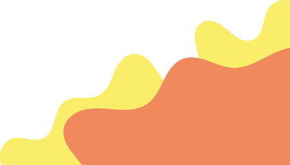 yellow orange wavy corner. fluid corner illustration suitable for background, layout, banner.