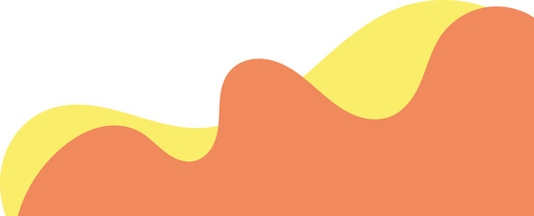 yellow orange wavy corner. fluid corner illustration suitable for background, layout, banner.