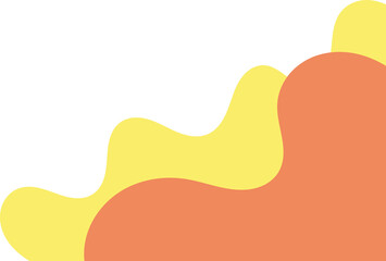 yellow orange wavy corner. fluid corner illustration suitable for background, layout, banner.