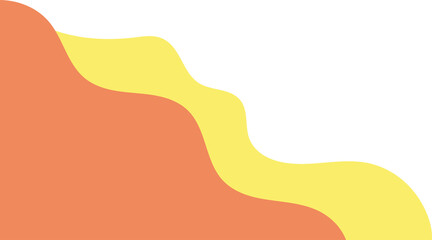 yellow orange wavy corner. fluid corner illustration suitable for background, layout, banner.
