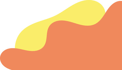 yellow orange wavy corner. fluid corner illustration suitable for background, layout, banner.