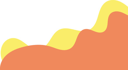 yellow orange wavy corner. fluid corner illustration suitable for background, layout, banner.