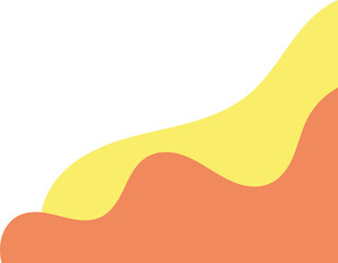 yellow orange wavy corner. fluid corner illustration suitable for background, layout, banner.