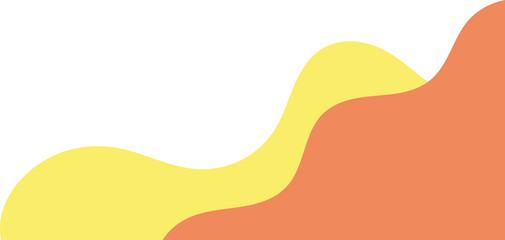 yellow orange wavy corner. fluid corner illustration suitable for background, layout, banner.