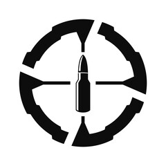 Gun Logo, Gun Vector, Bullet logo