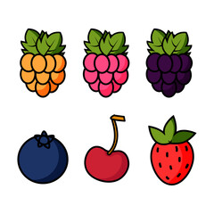 set of berries