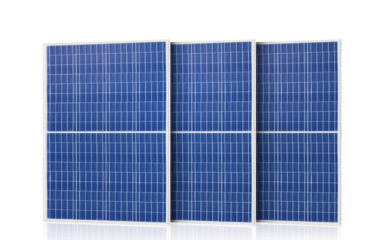 Solar panels (solar cell) in solar farm with sun lighting to create the clean electric power PNG transparent