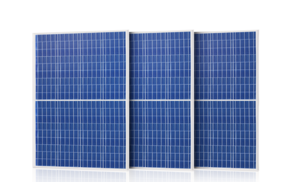 Solar panels (solar cell) in solar farm with sun lighting to create the clean electric power PNG transparent