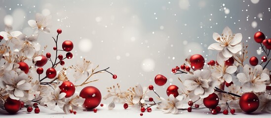 Obraz premium Illustration of Christmas background, AI Generated