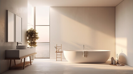 minimalistic bathroom - AI Generated